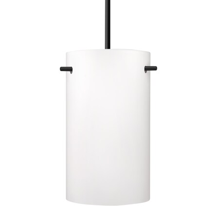 Besa Lighting Besa Tamburo 5 Pendant, Opal Matte, Black Finish, 1x 11W LED 1JT-400507-LED-BK
