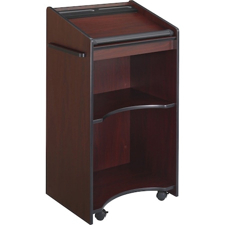 Safco Executive Mobile Podium / Lectern - Mahogany 8918MH