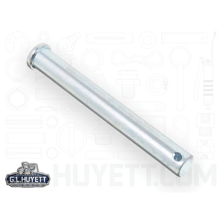 Huyett Clevis Pin, Zinc Plated, 0.500 in Dia x 3.766 in Overall L x 4.000 in Shank L x 0.156 in Hole Dia CLPZ-0500-4000