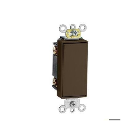 Leviton Decora Plus Rocker 3-Way 15A Brown 5693-2