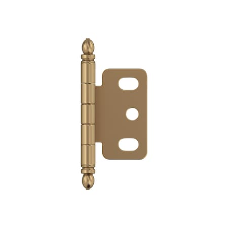 Amerock 3/4in 19mm Door Thickness Full Inset Partial Wrap Ball Tip Champagne Bronze Cabinet Hinge, Single PK3180TBCZ