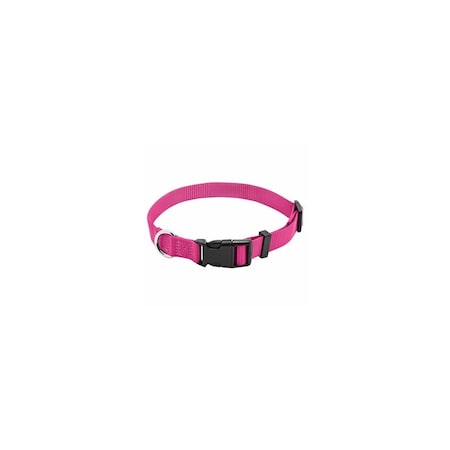 Pet Expert Adjustable Nylon Dog Collar, Pink, 3/4 x 14-20 In. PE224002