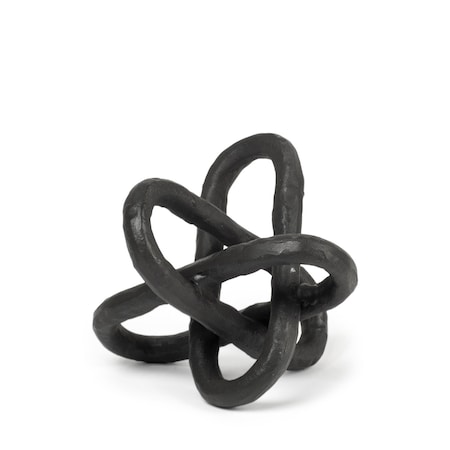 Homeroots Petite Black Metal Chain Link Sculpture 392513