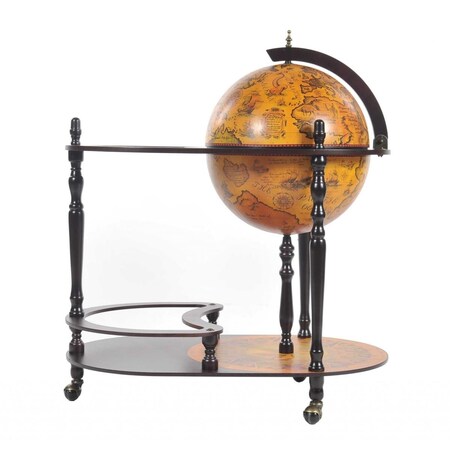 Homeroots Red Globe Drink Trolley - 20 x 32 x 36 in. 364353