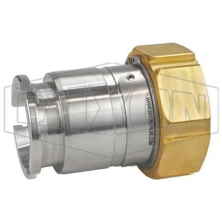 Dixon Mann-Tek by MannTek Tank Unit Dry Gas Quick Disconnect Adapter, 3-1/4 in Nominal, 316 SSss Stee DGA200SS325