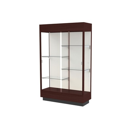 Ghent Heritage Floor Case, Plaque, Hardwood Java, 48"W x 76"H x 18"D 893M-PB-J