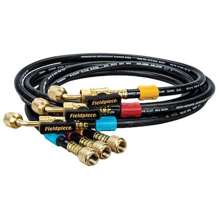 Fieldpiece Hose Set, 5 ft L, Black, 800 psi HR3B