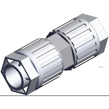 Smc High Purity Tube Fitting, Union, PFA LQ3U5A-2