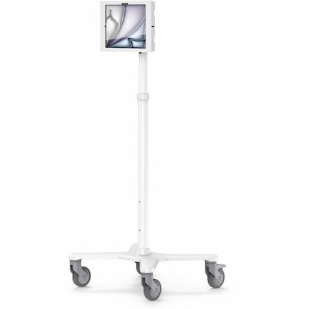 Compulocks IPAD AIR M2 & M3 13IN, APEX ENCLOSURE ROLLING CART - RISE FREEDOM EXTENDED WHITE MCRSTDEXW13APXW