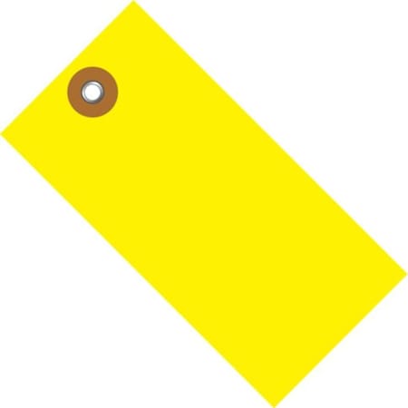 The Packaging Wholesalers Tyvek Shipping Tags, #8, 6-1/4L x 3-1/8W, Yellow, 100/Pack G14081B