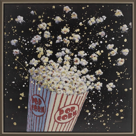 Homeroots Cinema Pop Silver Floater Frame Print Wall Art 525052