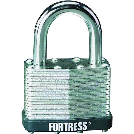 Master Lock Padlock, Keyed Alike Key, 1/4 in Dia Shackle, 7/8 in H Shackle, Cast Hardened Steel Shackle, Laminated 1803Q