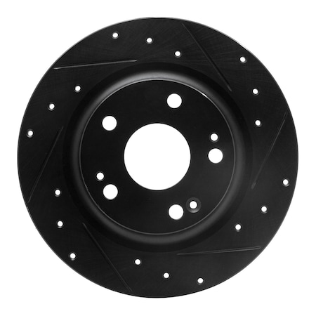 Premium Black Drilled & Slotted Brake Rotor, Disc Brake Rotor,