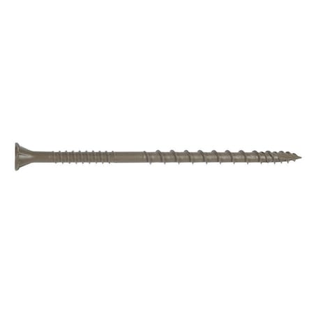Simpson Strong-Tie Deck-Drive DSV Screw, No 10 Thread, 3 in L, Ribbed Flat Head, T25 Drive, Steel DSVT3S
