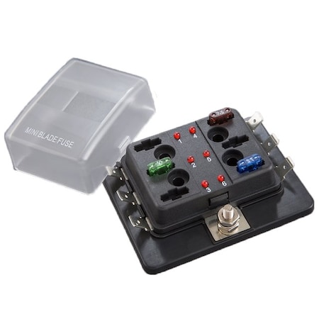 Optifuse Fuse Block for Mini Blade - LED, 6P BLM-I-306