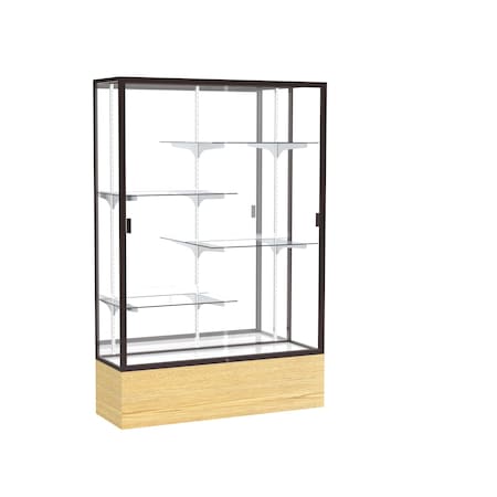 Ghent Floor Display Case 48x72x16, Mirror, Dark Bronze 2074MB-BZ-LV