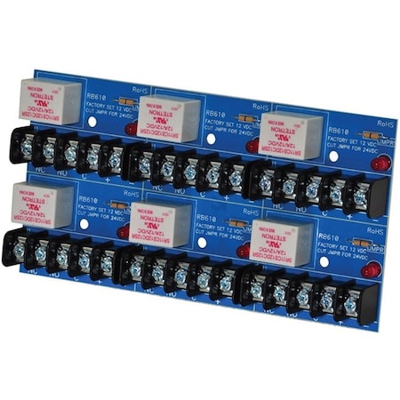 Altronix Break Away Relay 6 Pack 12/24VDC 50Ma, Relay, - RB610