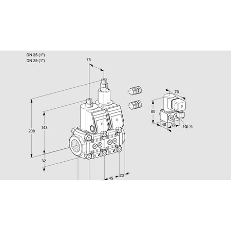 Honeywell Kromschroder VLV DBL SOLND VCS1E25R/25R05NLWR3/PPPP/P KS88105094
