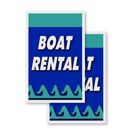 Signmission Boat Rental, Vinyl Decals Only 24 Inch x 36 Inch, Vinyl Decal, 2PK DSB-2436-2PACK-Boat Rental