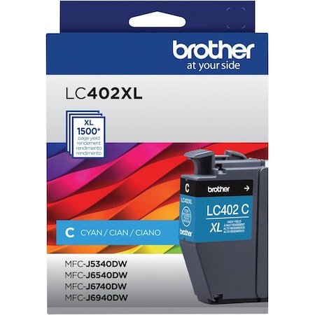 Brother High Yield Cyan Ink Cartridge LC402XLCS