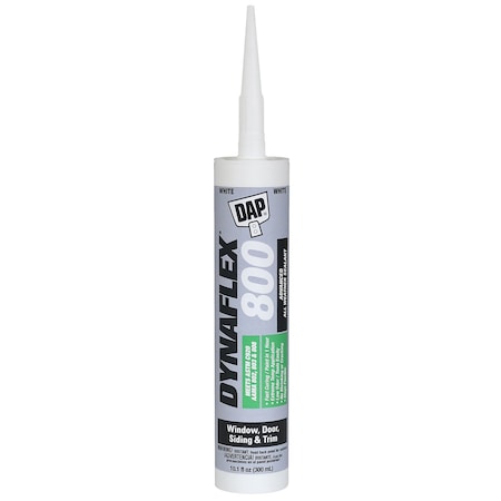 Dap Hybrid Elastomeric Sealant, 10 oz, Cartridge, White, Hybrid Polymer Base, Dynaflex 800 7079880800