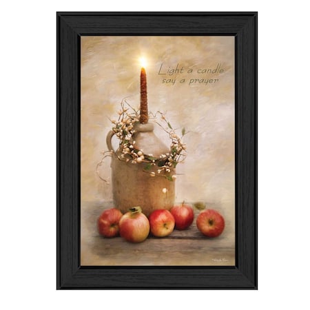 Homeroots Say A Prayer 2 Black Framed Print Wall Art 405535