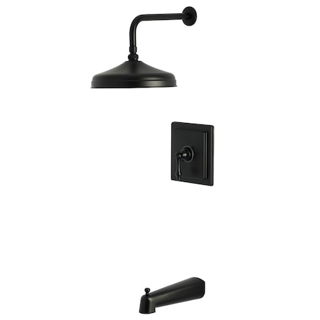 Kingston Brass Single-Handle Pressure Balanced Tub and Shower Faucet, Matte Black KB6140AL