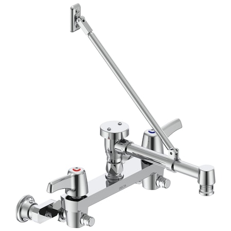Delta Commercial 28C2: Two Handle 8 In Wallmount Service Sink Faucet 28C2383-AC