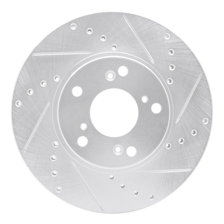 Dynamic Friction Co DFC Brake Rotor - Drilled and Slotted - Silver 631-59042R