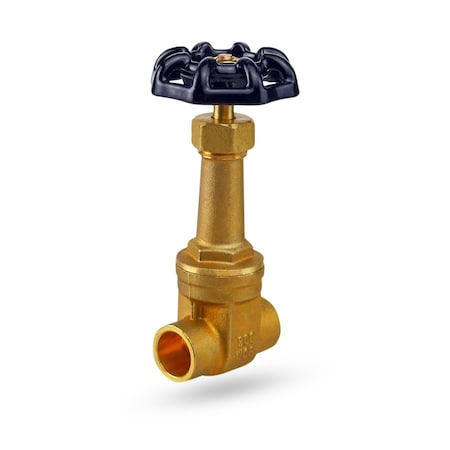 Everflow SWT Long Bonnet Gate Valve, Cast Brass 1/2" 44121-NL