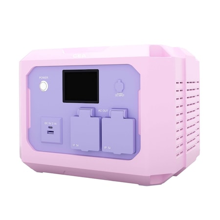 Cea 600W Portable Power Station, Pink, 384Wh LiFePO4, 4000+ Cycles, UPS, Fast Charge, Outdoor Backup 805973