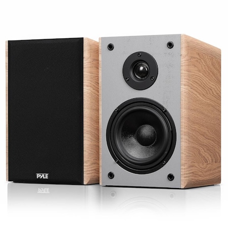 Pyle 5.25 in Home Audio Speakers, 2-Way Passive Bookshelf, 200W Max Power, 1 in Silk Dome Tweeter PHQBS53NC