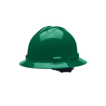 Duo Safety Hard Hat, Ratchet, 4 Point, Green H34R9