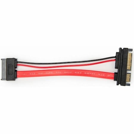 Rocstor PREMIUM 6IN 15CM SLIMLINE SATA TO SATA ADAPTER WITH POWER, FEMALE TO MALE - SE Y10A341-RD