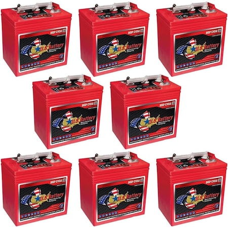 Us Battery 6V 251Ah Deep Cycle Flooded Battery Group GC2, 8PK US 145 XC2