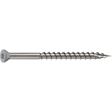 Camo Deck Screw, 0.163 in Thread, 2-1/2 in L, Trim Head, Star Drive, Sharp, Type-17 Point, 316 Stainless Steel 0353050ES
