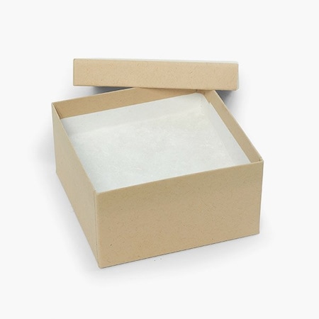 Boxit Kraft Jewelry Box 3.5X3.5 X 2, 100PK JLNK34