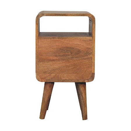 Homeroots 22" Brown Solid Wood Square Two Drawer Nightstand 651581