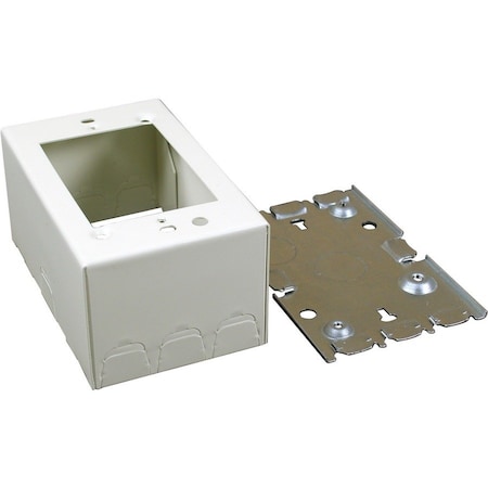 Legrand Deep Switch and Receptacle Box, 500, 700 Series, 2 Channel, 2.87 in W, 2.25 in H, 4.62 in L, Ivory V5744S