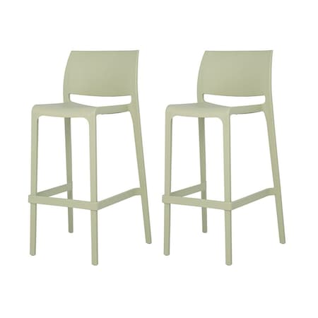 Lagoon Sensilla Resin Stackable Bar Stool, 2PK 7211V4-BSLGS