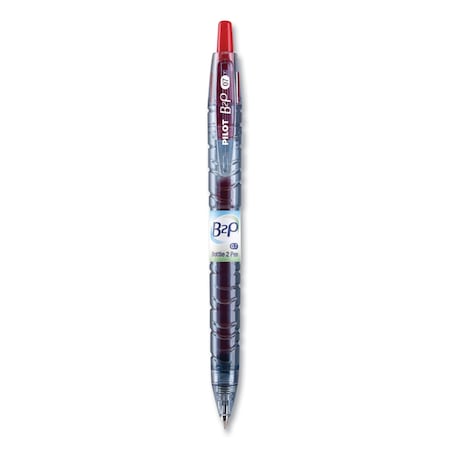 Pilot B2P Bottle-2-Pen Recycled Ballpoint Pen, Retractable, Fine 0.7 mm, Red Ink, Blue Barrel, 12PK 34602