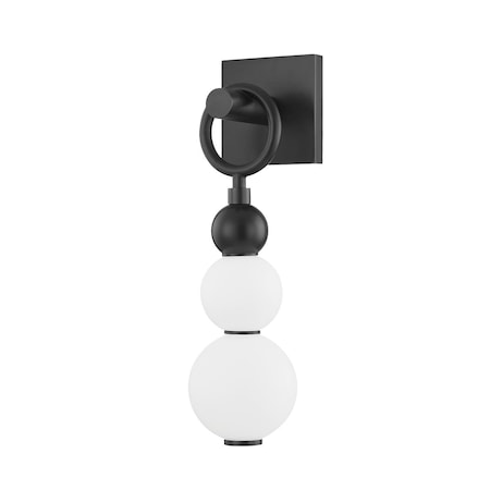 Hudson Valley Lighting Pembrooke & Ives X Perrin 1 Light Wall Sconce 6 In. Black Brass PI1890101-BBR