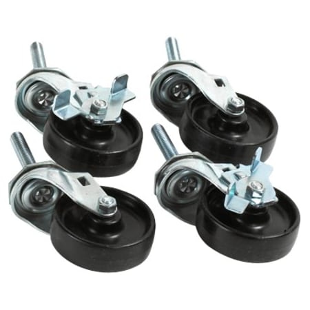Partners Brand Casters, for Vertical Paper Cutter, Black, 4 PK KPCAST1
