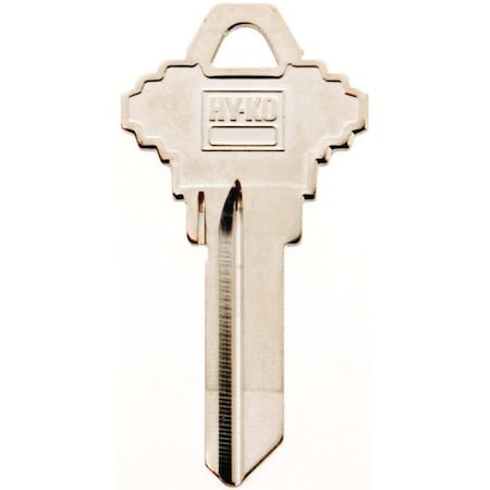 Hy-Ko Key Blank, Brass, Nickel, For Schlage Cabinet, House Locks and Padlocks 11010SC1