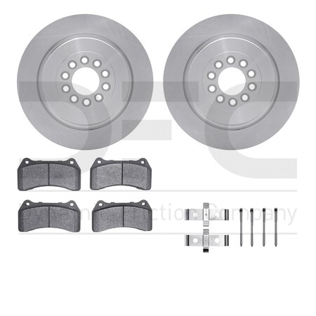 Dynamic Friction Co DFC Rotors with EURO 5000 Ceramic Brake Pads includes Hardware 6612-20039
