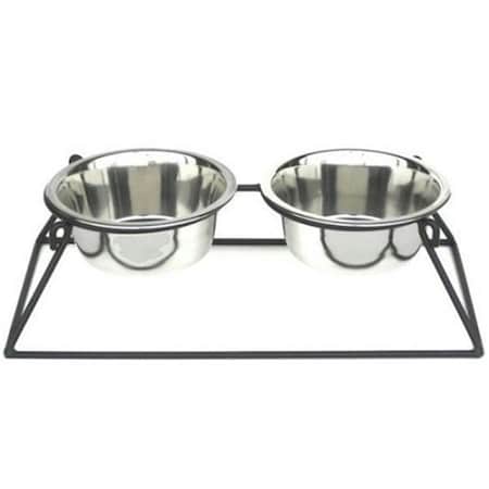 Pets Stop Pyramid Elevated Double Dog Feeder - Medium RDB2-M