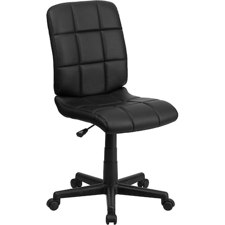 Flash Furniture Vinyl Contemporary Chair, 16-3/4" to 21-3/4, Black GO-1691-1-BK-GG