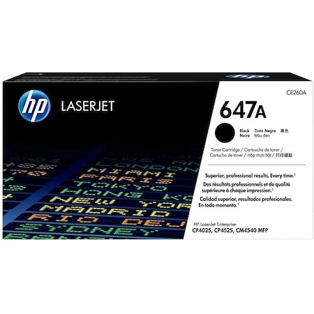 Hp Toner Cartridge, Black CE260A