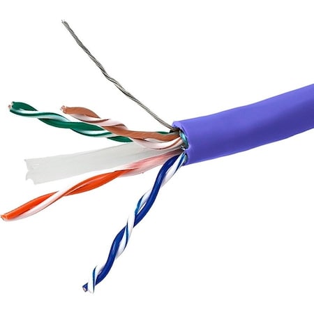 Zoro Select Data Cable, Cat 6A, 23 AWG, 1000ft, Blue 13072