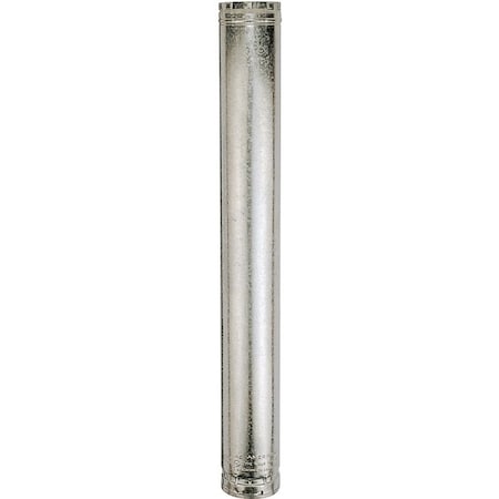 Ameri-Vent Type B Gas Vent Pipe, 3 in OD, 24 in L, Galvanized Steel 3E24